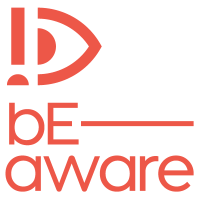 bE aware Logo square